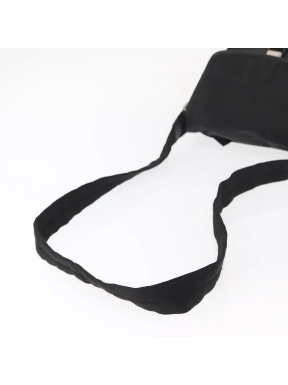 Authentic PRADA Shoulder Bag Nylon Black Silver - Picture 14 of 16